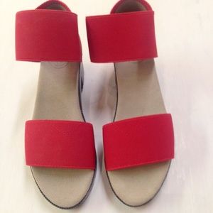 Charleston Shoe Co. Monterey Lug Sandal Red